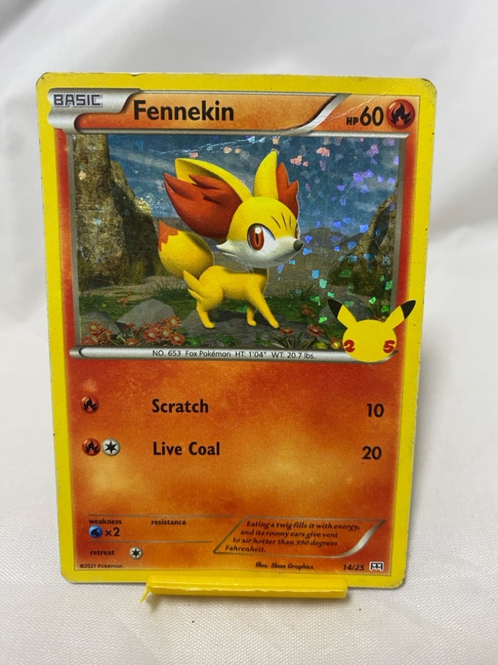 Pokemon Fennekin 14/25 McDonald's Collection 2021 Holo  DMG